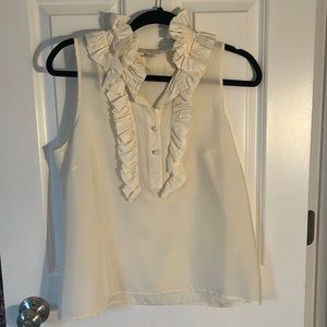 JCrew size 6 silk blouse. Cream color